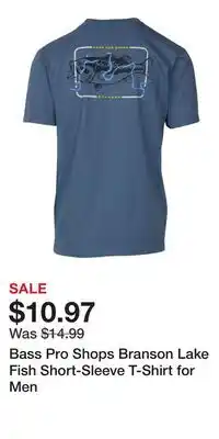 Cabela's Bass Pro Shops Branson Lake Fish Short-Sleeve T-Shirt for Men offer