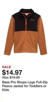 Cabela's Bass Pro Shops Logo Full-Zip Fleece Jacket for Toddlers or Kids offer