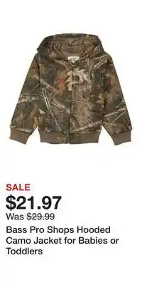 Cabela's Bass Pro Shops Hooded Camo Jacket for Babies or Toddlers offer