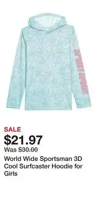 Cabela's World Wide Sportsman 3D Cool Surfcaster Hoodie for Girls offer
