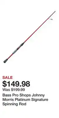 Cabela's Bass Pro Shops Johnny Morris Platinum Signature Spinning Rod offer