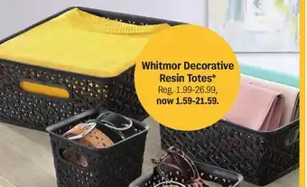 Meijer Whitmor Decorative Resin Totes offer
