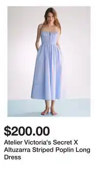Victoria's Secret Atelier Victoria's Secret X Altuzarra Striped Poplin Long Dress offer