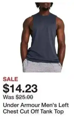 Dick's Sporting Goods Under armour men's left chest cut off tank top offer