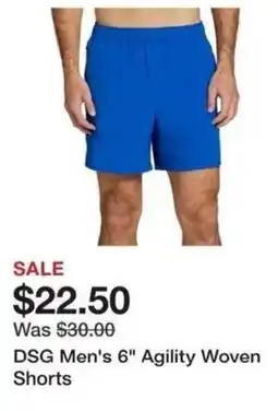 Dick's Sporting Goods DSG men's 6" agility woven shorts offer