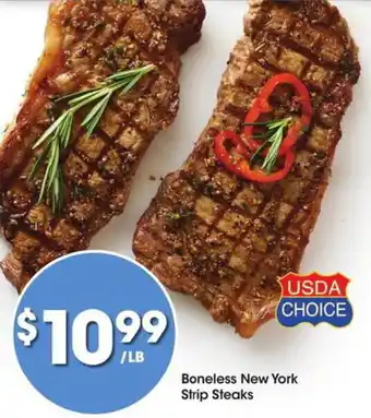 Kroger Boneless New York Strip Steaks offer