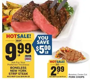 Food Lion Boneless new york strip steak offer