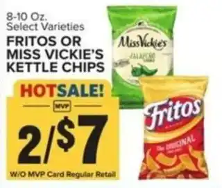 Food Lion Fritos or miss vickie's kettle chips offer
