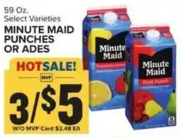 Food Lion Minute maid punches or ades offer