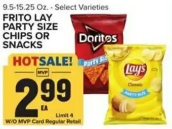 Food Lion Frito lay party size chips or snacks offer