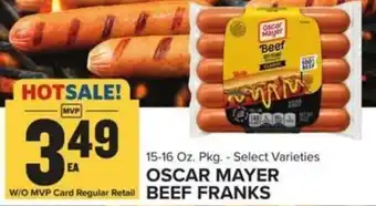 Food Lion Oscar Mayer beef franks offer