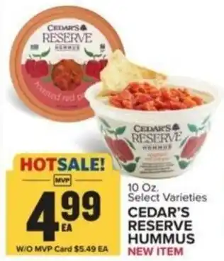 Food Lion Cedar's reserve hummus offer
