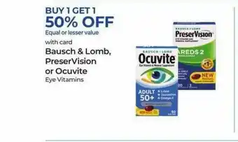 Rite Aid Bausch & Lomb, PreserVision Or Ocuvite Eye Vitamins offer