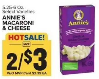 Food Lion Annie's macaroni & cheese offer