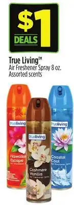 Dollar General True Living Air Freshener Spray offer