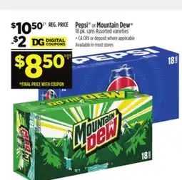 Dollar General Pepsi or Mountain Dew offer