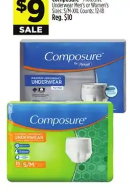 Dollar General ComposureTM Protective Underwear offer