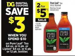 Dollar General Pure Leaf Tea offer
