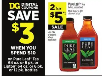 Dollar General Pure Leaf Tea offer