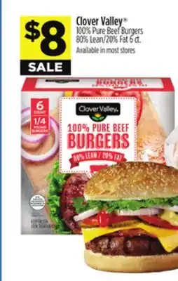 Dollar General Clover Valley 100% Pure Beef Burgers offer