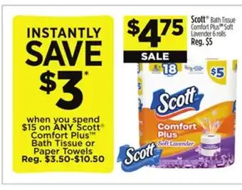 Dollar General Scott Bath Tissue Comfort Plus TM Soft Lavender offer