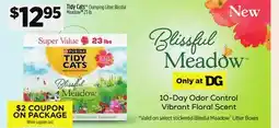 Dollar General Tidy Cats Clumping Litter Blissful Meadow offer