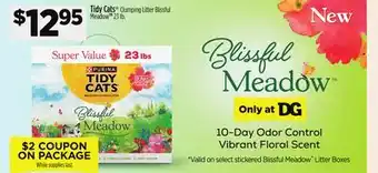 Dollar General Tidy Cats Clumping Litter Blissful Meadow offer