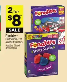 Dollar General Funables Fruit Snacks offer