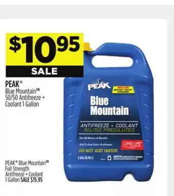 Dollar General PEAK Blue Mountain TM 50/50 Antifreeze + Coolant offer