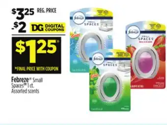 Dollar General Febreze Small Spaces offer
