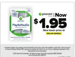 Dollar General Greendot Bank offer