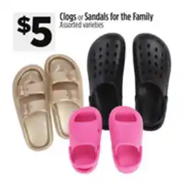 Dollar General Clogs or Sandals for the Family offer