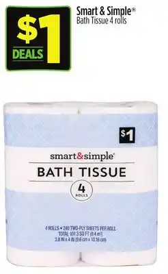 Dollar General Smart & Simple Bath Tissue offer
