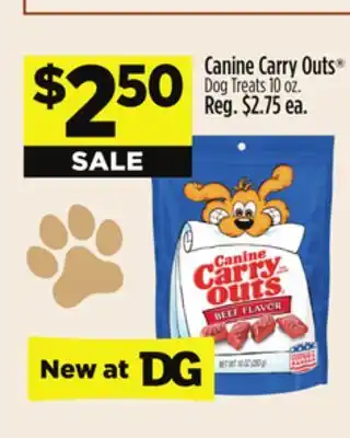 Dollar General Canine Carry Outs Dog Treats offer