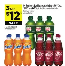 Dollar General Dr Pepper , Sunkist , Canada Dry , RC Cola, 7UP or A & W offer