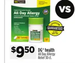 Dollar General DG health All Day Allergy Relief offer