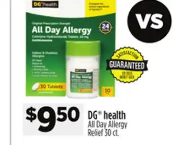 Dollar General DG health All Day Allergy Relief offer