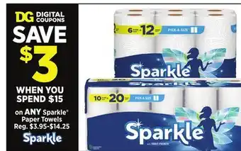 Dollar General Sparkle Paper Towels offer