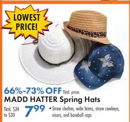 Boscov's MADD HATTER Spring Hats offer
