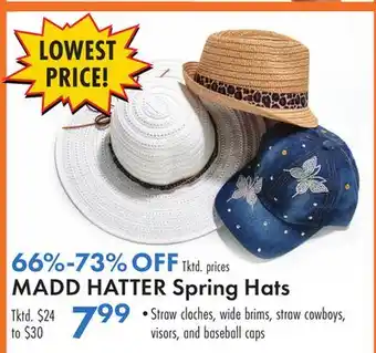 Boscov's MADD HATTER Spring Hats offer
