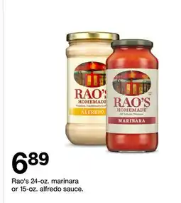 Target Rao's 24-oz. marinara or 15-oz. alfredo sauce offer