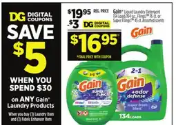Dollar General Gain Liquid Laundry Detergent offer