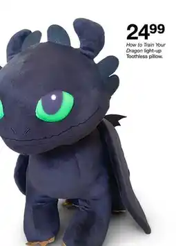 Target How to Train Your Dragon light-up Toothless pillow offer