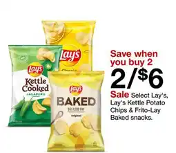 Target Select Lay's, Lay's Kettle Potato Chips & Frito-Lay Baked snacks offer