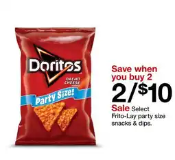 Target Select Frito-Lay party size snacks & dips offer