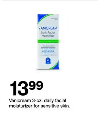 Target Vanicream 3-oz. daily facial moisturizer for sensitive skin offer