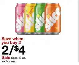 Target Slice 12-oz. soda cans offer