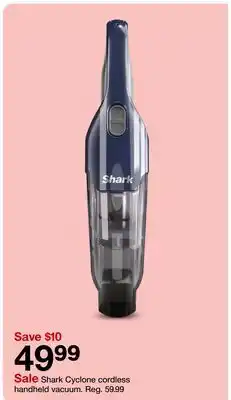 Target Shark Cyclone cordless handheld vacuum offer