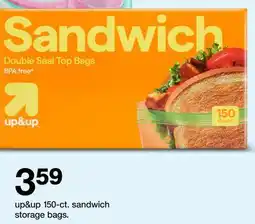 Target up & up 150 - ct. sandwich storage bags offer