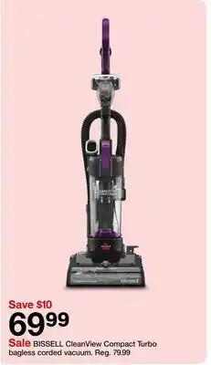 Target BISSELL CleanView Compact Turbo bagless corded vacuum offer